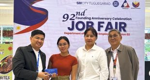 SM–DOLE Job Fair program celebrated its 30,000th hired-on-the-spot at SM City Tuguegarao - FB